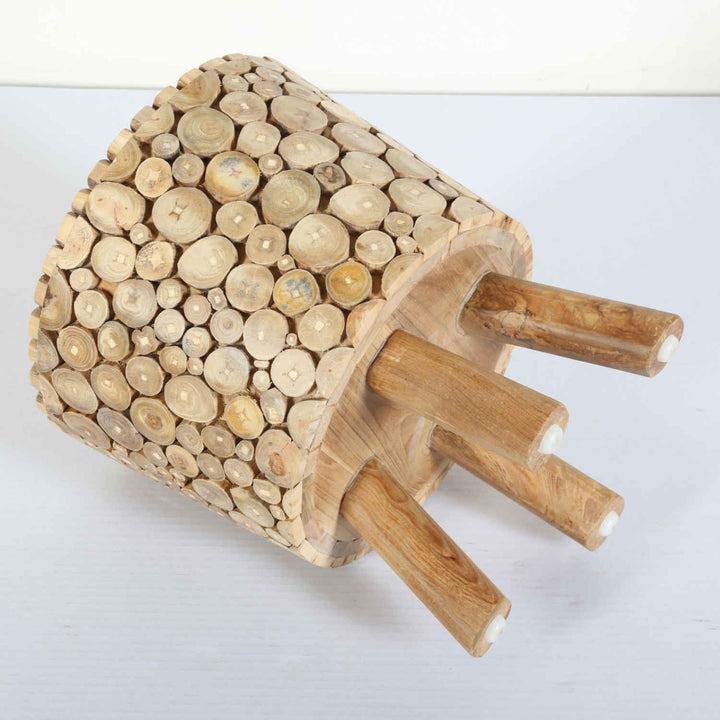 Teak wood stool Merida