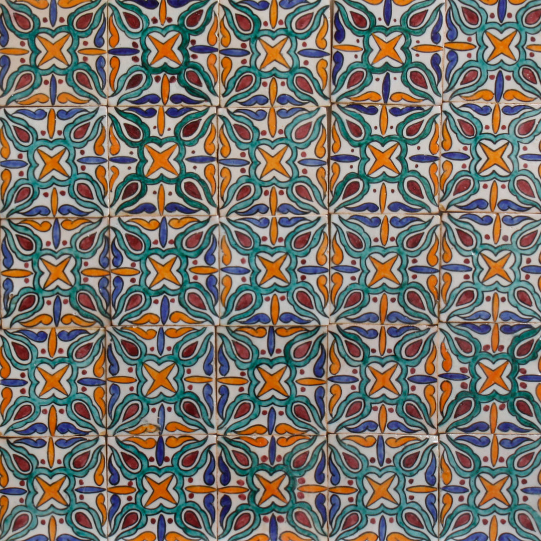 Hand painted tile Iman