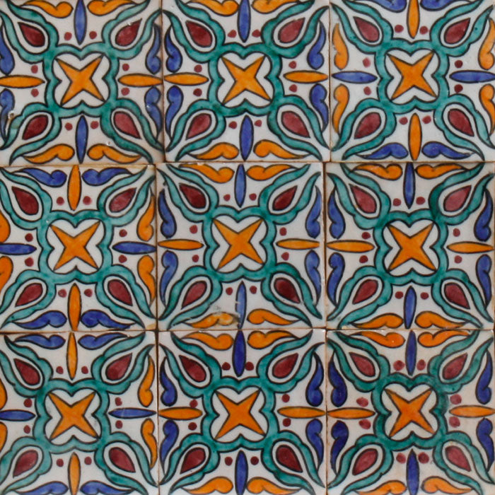 Hand painted tile Iman