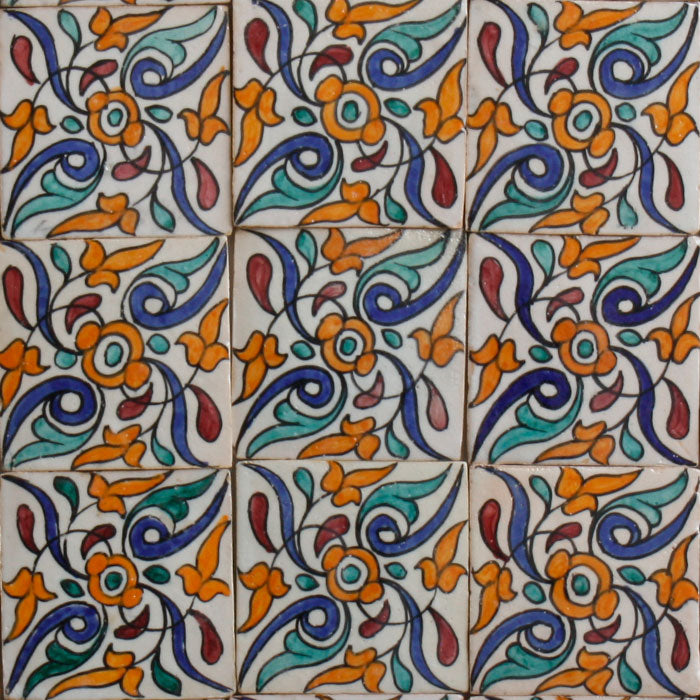 Hand painted tile Safaa