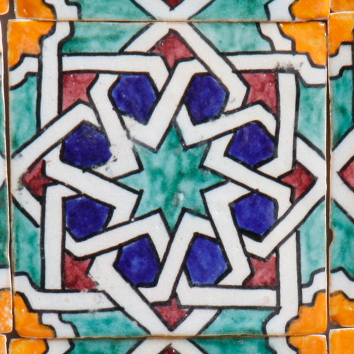 Hand painted tile Bayan