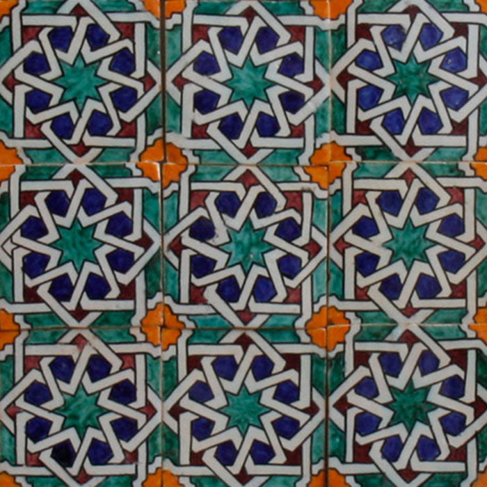 Hand painted tile Bayan