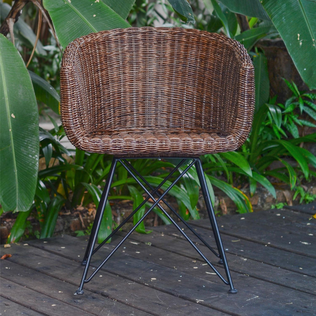 Real rattan armchair Paris