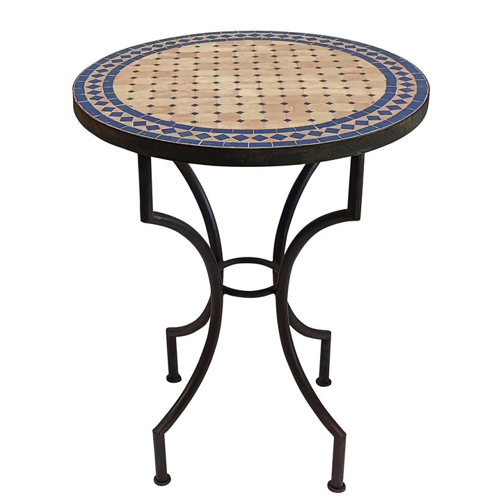 Mosaic table D60 blue/diamond