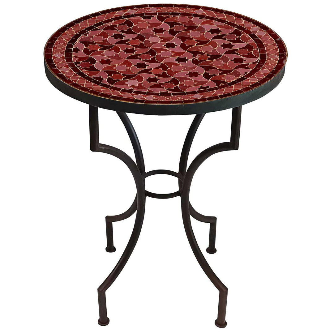 Mosaic table tile red