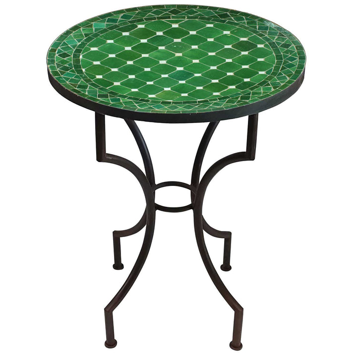 Mozaïek tafel rond D60 groen/geglazuurd