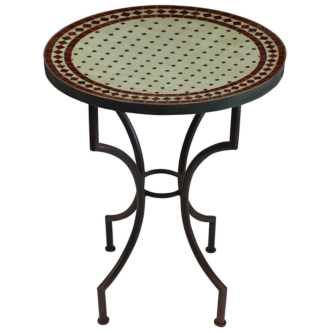 Mosaic table D60 Bordeaux/diamond