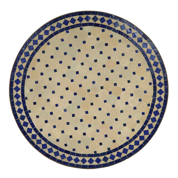 Mosaic table D80 blue diamond 