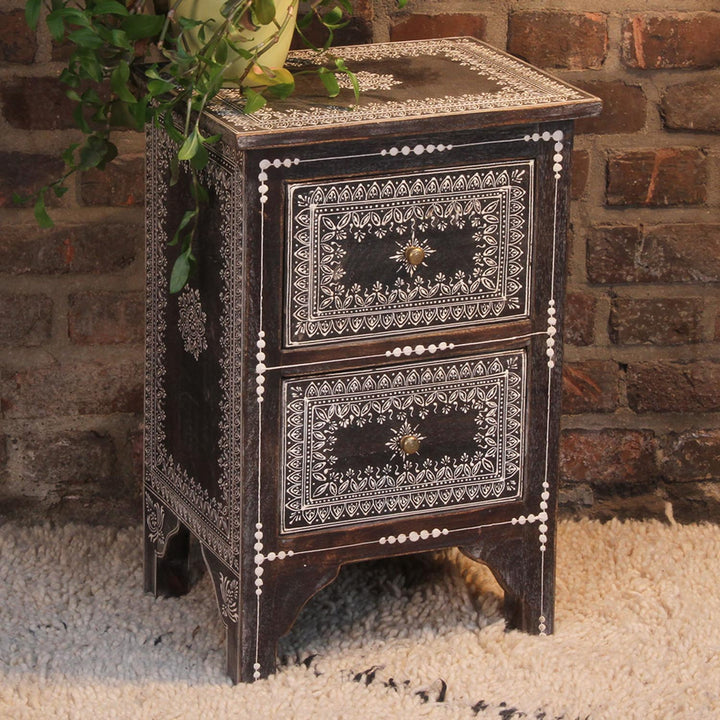 Oriental hand painted chest of drawers Ganesh