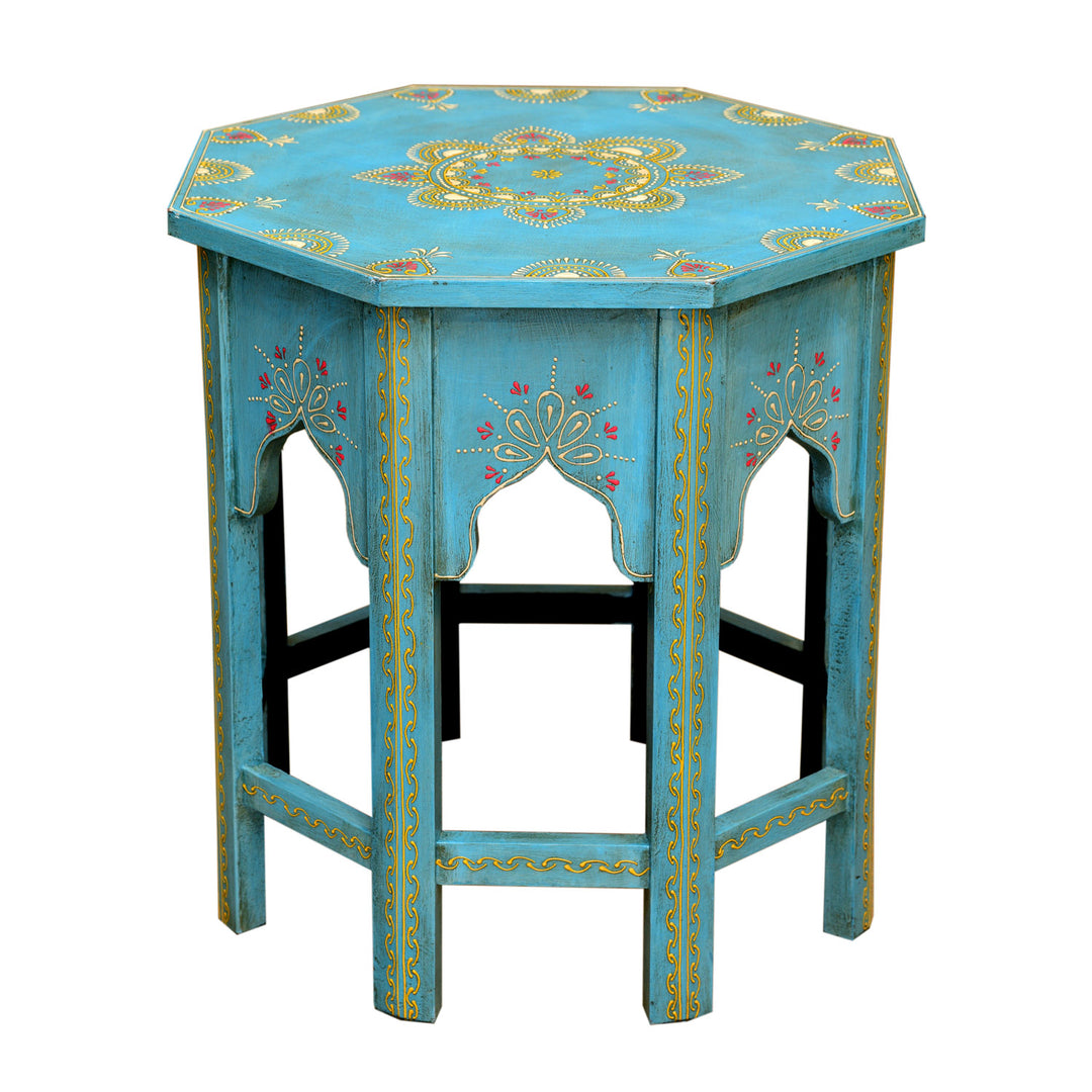 Oriental side table Saada Blue L