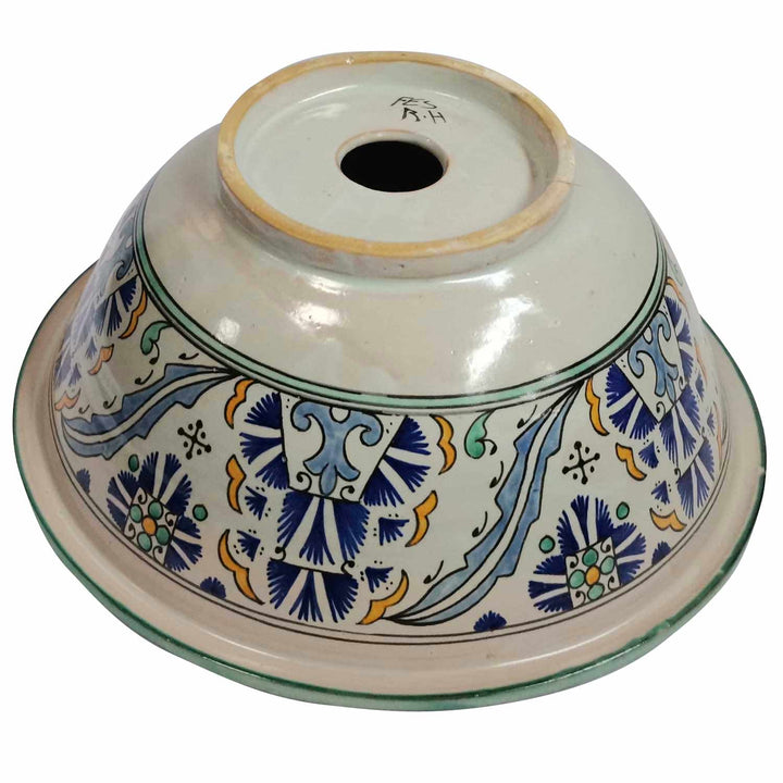 Oriental hand-painted ceramic washbasin Fes88