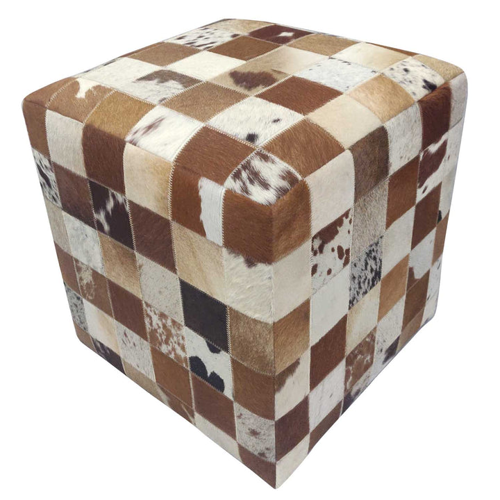 Patchwork fur stool Jaspal