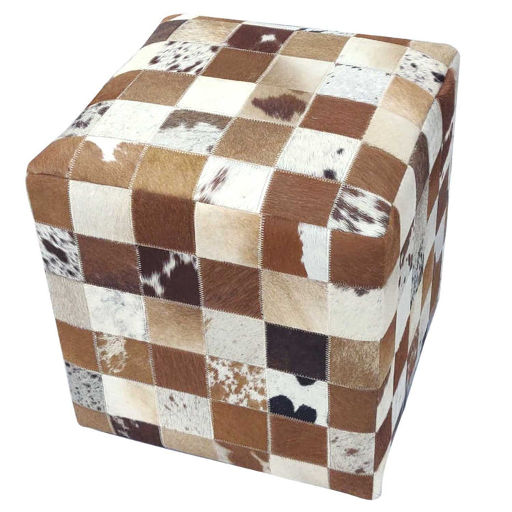 Patchwork fur stool Jaspal