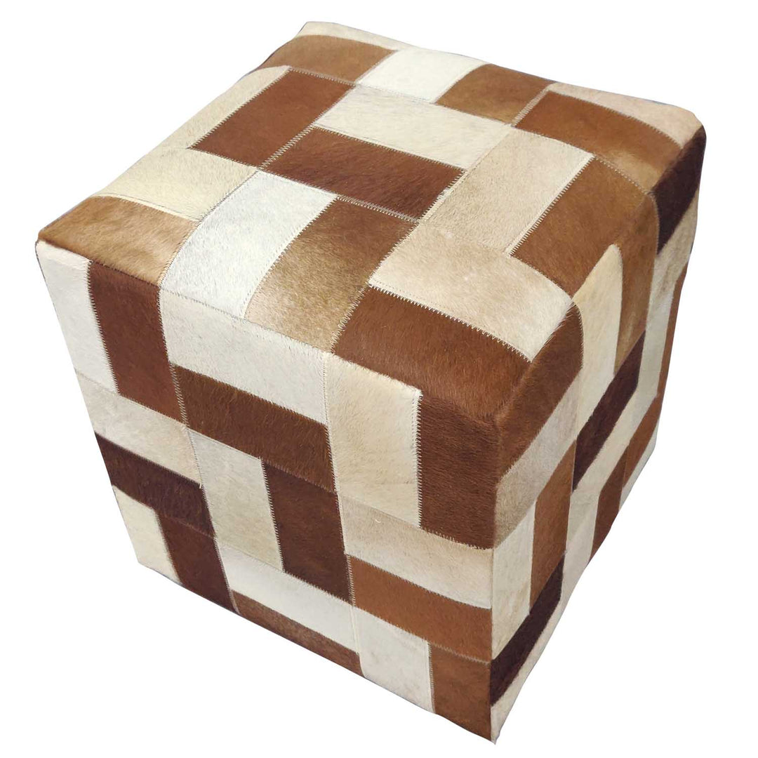 Patchwork fur stool Davita