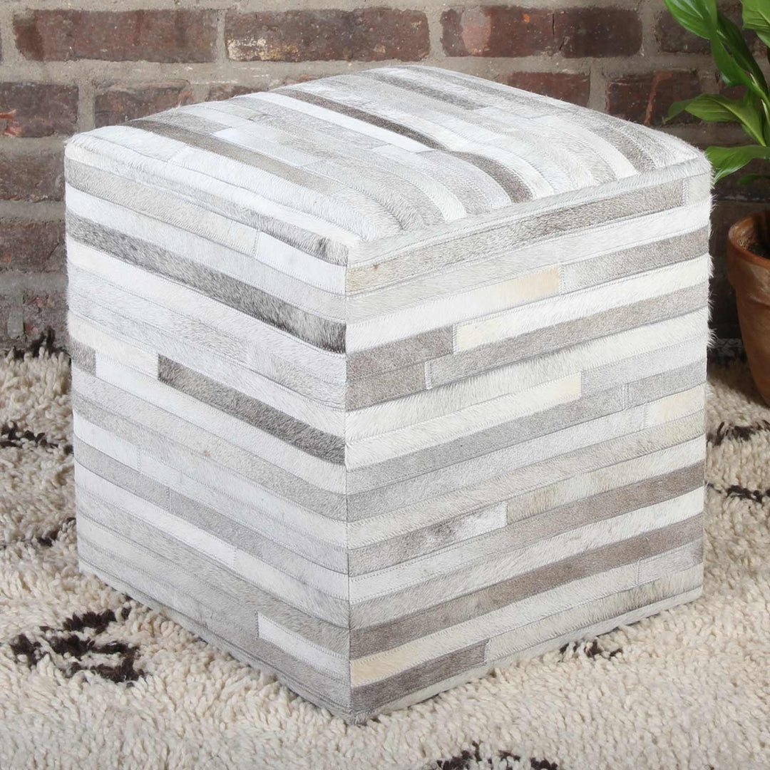 Patchwork fur stool Liem