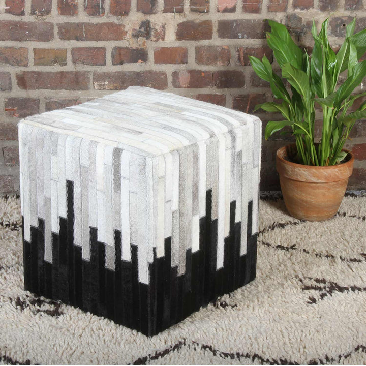 Patchwork fur stool Sunil