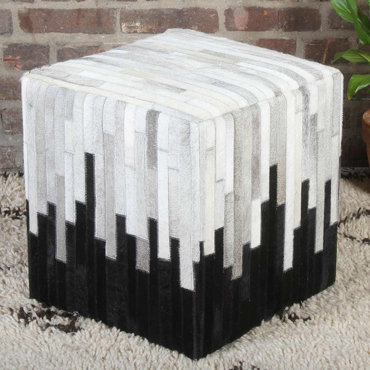 Patchwork fur stool Sunil