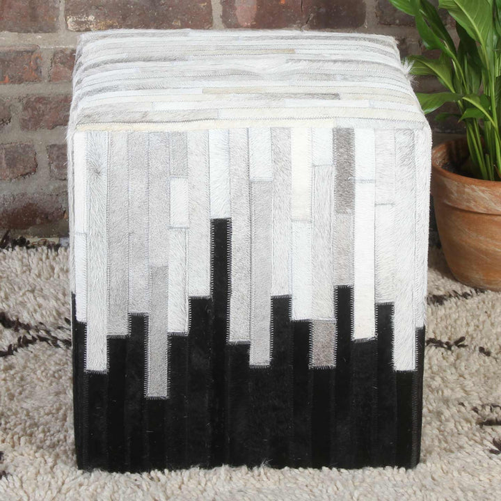 Patchwork fur stool Sunil