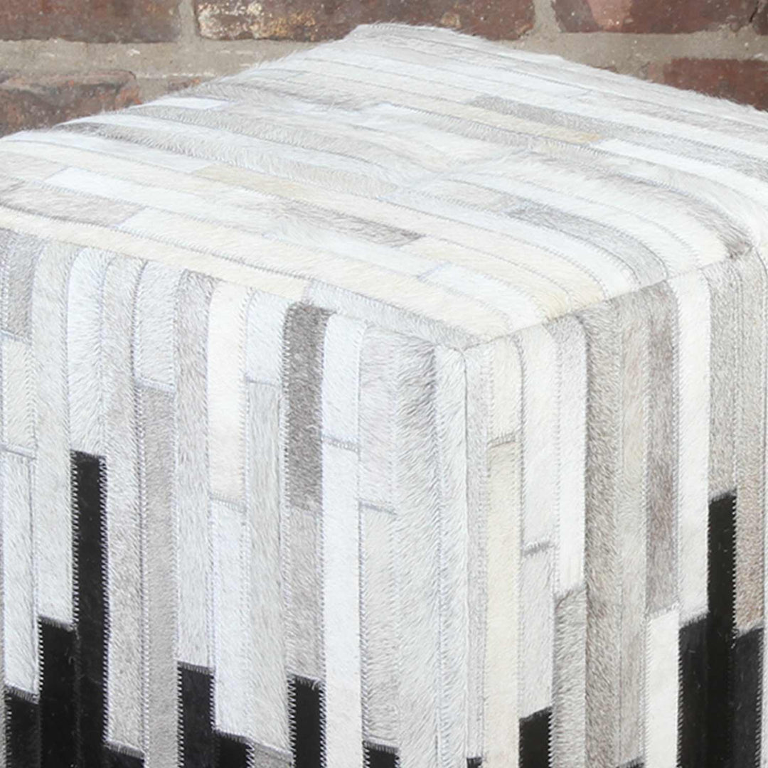 Patchwork fur stool Sunil