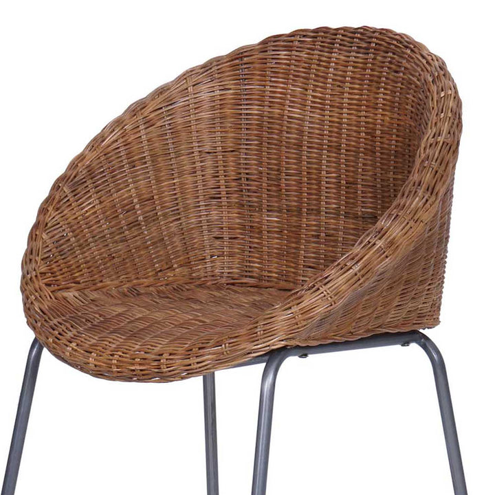 Ronde rotan fauteuil Cintra bruin