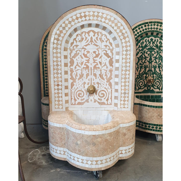 Morocco mosaic fountain Asfor White