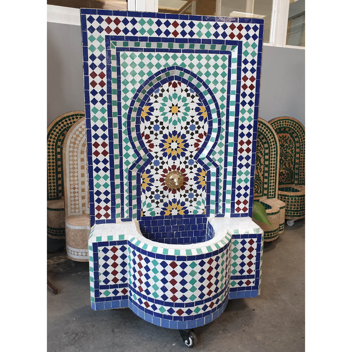 Mosaic fountain Ratila turquoise