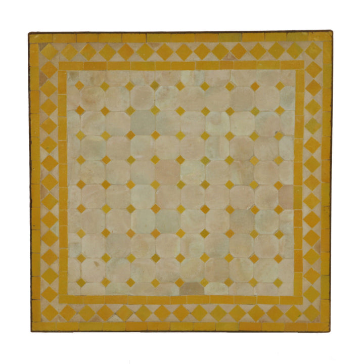 Mozaïektafel 60x60 gele diamant