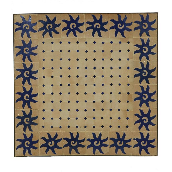 Mosaiktisch 60x60 Blau Sonne