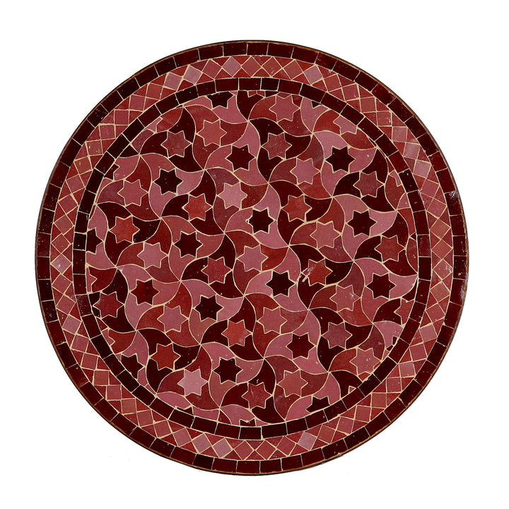 Mosaic table tile red