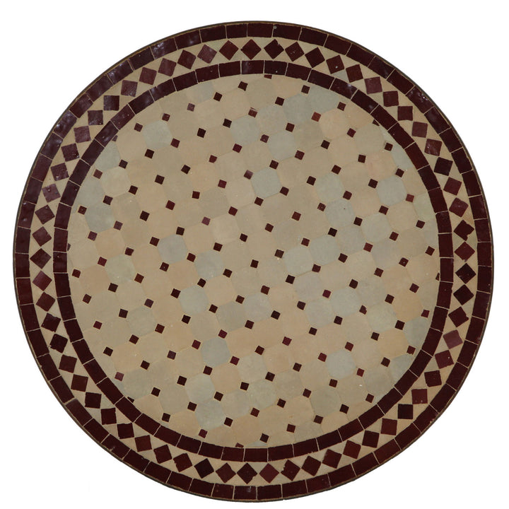 Mosaic table D60 Bordeaux/diamond