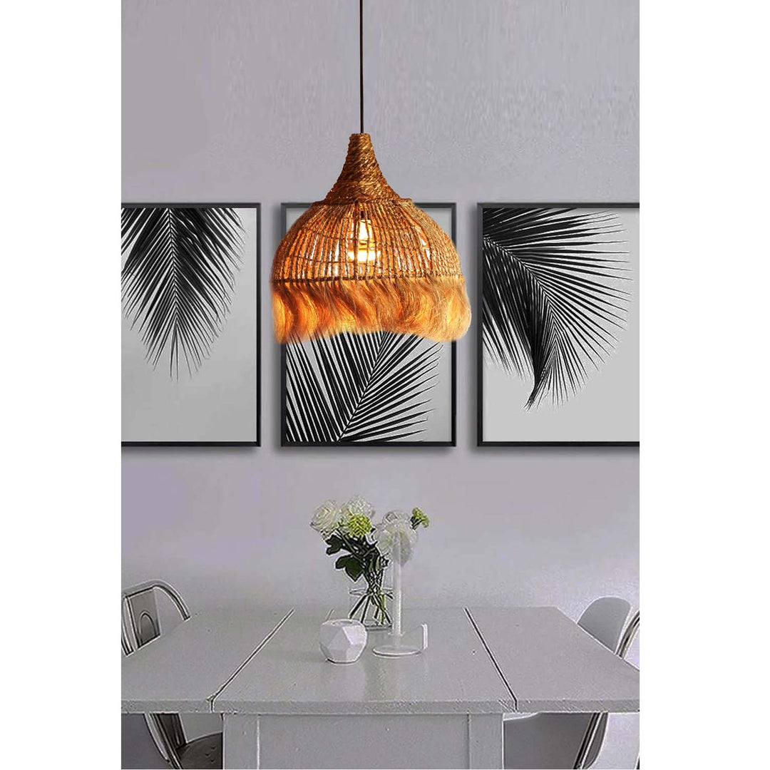 Boho Lampe Bali – Handgefertigte Naturfaser Hängeleuchte | Casa Moro