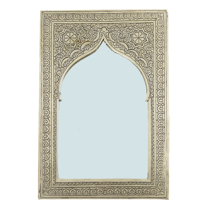 Brass mirror Safiya silver